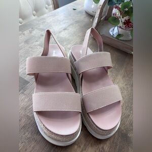 Madden Girl Marcy blush platform sandals